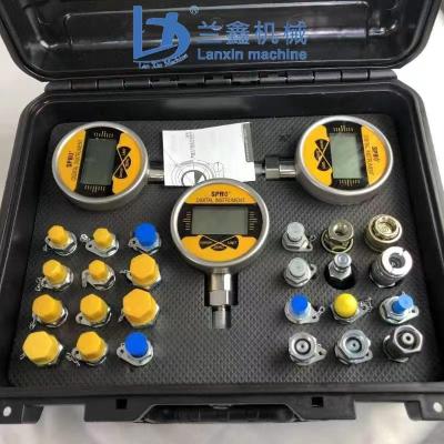 China Excavator Spare Parts Universal Hydraulic Pressure Gauges Excavator Hydraulic Pressure Test Kit 0-60Mpa Digital Pressure Gauges for sale