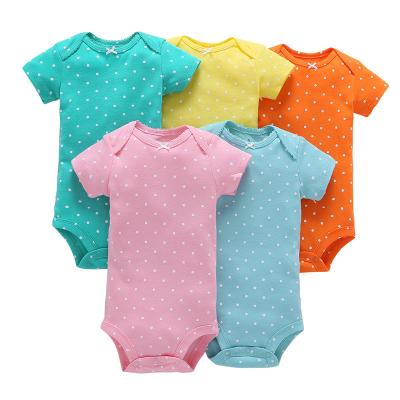 China 100% Newborn Baby Girls Boys Clothes Sets roupas de bebe Cotton Breathable Cotton Baby Sleeve Shorts Rompers for sale