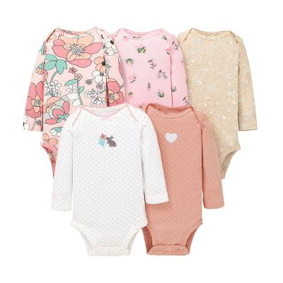 China Breathable cotton Ropa de bebe 12 months baby clothes for baby floral romper for sale