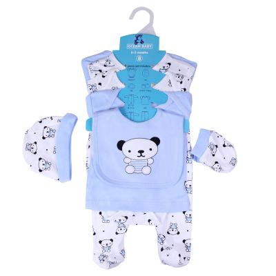 China Hot Selling New Design Breathable Baby Romper Bib Hat Baby Clothing Sets Baby Clothing Sets for sale