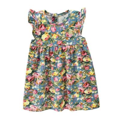 China Breathable Newborn Toddler Clothing 12 Months Baby Floral Dress Baby Clothes for sale