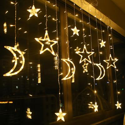 China Sd-1 138 Christmas Led Curtain String Lights Tree Garland Fairy Led Icicle Light Star Bell Deer Party Wedding Holiday New Year Decor for sale