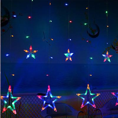 China Girnaldas Luces Navidad Led Holiday Lighting Xmas Fairy Garden Lights String Curtain Ornaments Star Outdoor Christmas Decorative Lamp for sale