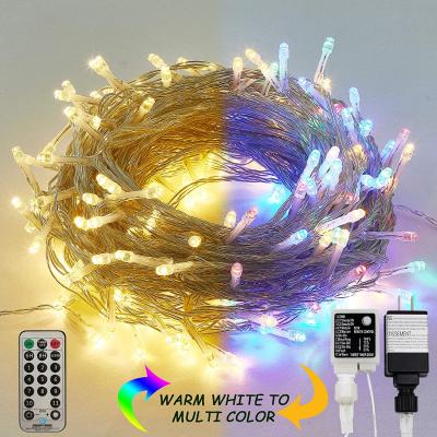 China Christmas Twinkle Light Star 66FT 200 LED Color Changing Fairy String Lights Plug In 11 Modes Warm White To RGB Color Changing LED Navidad 2020 for sale