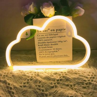 China PVC+LED Cute Cloud Sign Shaped Decor Light Wall Decor For Christmas Birthday Party Kids Room Living Room Wedding Decoration for sale