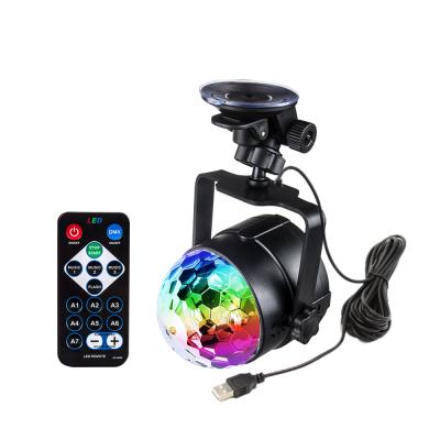 China Lighting Usb Indoor And Outdoor Eu Us UK Plug Sound Activated Rotating Disco Ball Party Lights Strobe Light 3w RGB Led Stage Lights for sale