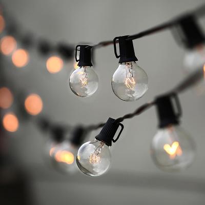 China PVC+Copper Wire+LED Christmas String Light Patio Lights Outdoor Party Garland Wedding Garden Home Vintage Fairy LED Bulb Tree Street Decor G40 Globe Party for sale