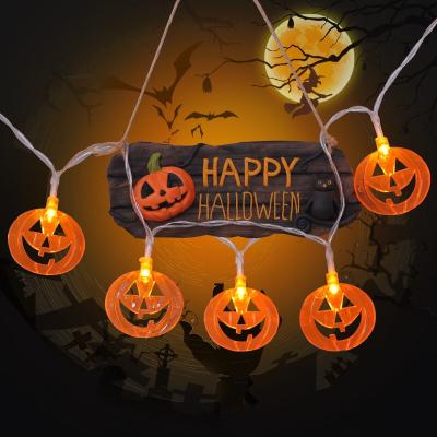 China PVC+Copper Wire+LED Battery Pumpkin Shaped 1M LED String Lights Halloween Holiday Light for sale