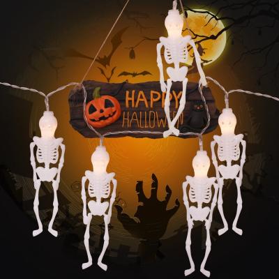 China Multicolor PVC+Copper Wire+LED Halloween Decoration Skeleton String Light for sale