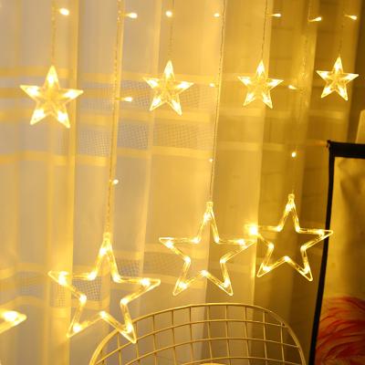 China Garland Led Lights Fairy Wedding EID Mubarak Ramadan Decoration Christmas Holiday Moon Star LED String Lights+PVC Decorative for sale