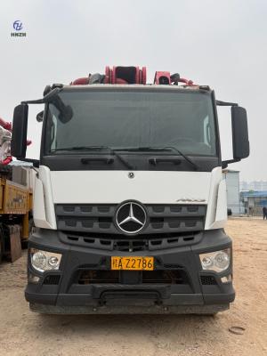 China 2nd Used SANY Concrete Pump Truck With Mercerdes Benz Boom Length 56m for sale