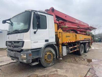 China 2012 Sany 47M used concrete pump truck supply hot sale  in Morocco with Benz 3341 chassis for sale