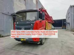 2022 Sany 49M Concrete Pump Truck second hand heavy Machine supply from China  SYM5359THB 490C-10