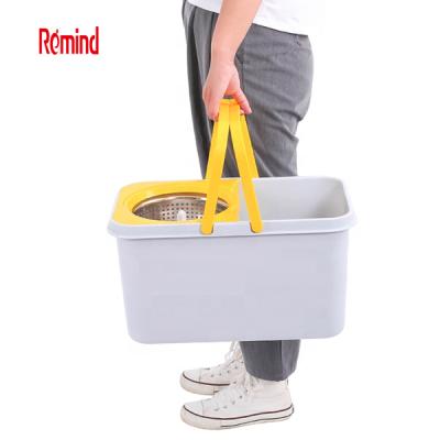 China Durable 360 ​​Rotating Spinning Magic Broom Handle Double Broom Centrifugal Cleaning Bucket for sale