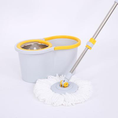 China Hot Selling Sustainable Rotating Twist Broom Plastic Telescopic Magic Dust House Cleaning Mop And Bucket For Home for sale