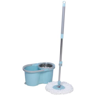 China Viable Detachable Microfiber Spinning Bucket Cleaning Mop With Spinning Broom Handle Stick for sale