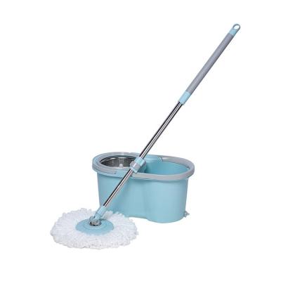 China Sustainable Wholesale Magic Spin Wipe Easy 360 Wring Mop Bucket With Microfiber Mop Refill for sale