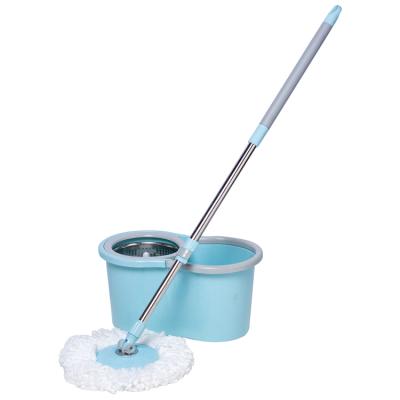 China Sustainable Dual Drive Easy Clean Broom with Spinning Broom Bucket and Extendable Broom Handle for sale