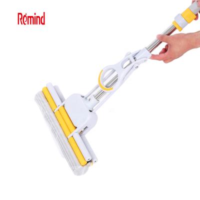 China 33cm Customized Durable Magic Roller PVS Double Size Sponge Mop Head Easy Cleaning Folding Sponge Mop for sale