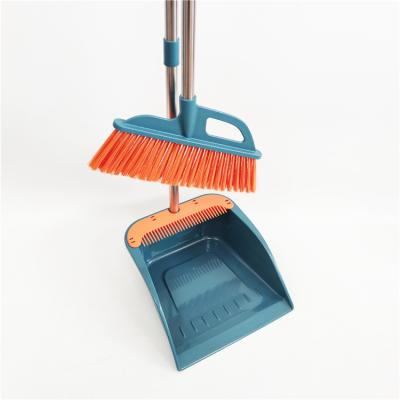 China China Easy Home Cleaning Tools Home Broom And Dustpan With Hair Remover for sale