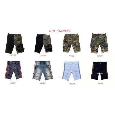 China 1-14 Years Boys Denim Shorts Random Order Clearance Color Fade Proof Special Sale for sale