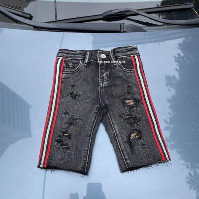 China 2021 Hg Color Fade Proof Summer Black Wash Color Boy's Jeans Shorts For Kids for sale