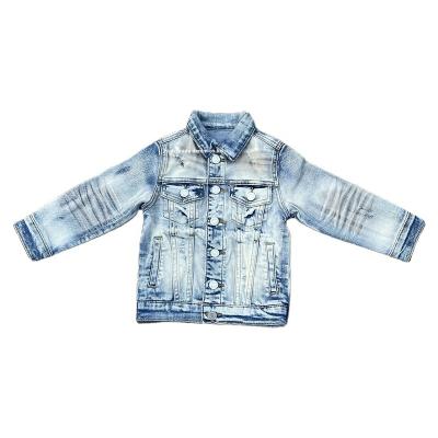 China Chinese slim fit kids hip hop manufacturers high quality jeans waist kid jacket plus clothing distressed favorites toddler boy lattice jacket for sale