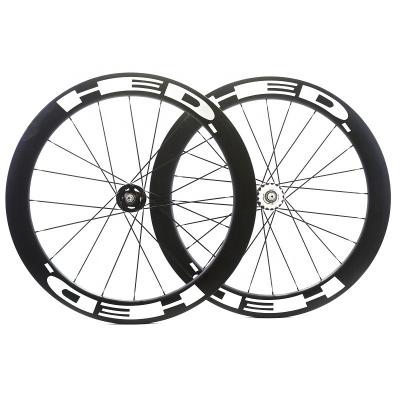 China Lightweight Fixed Gear Bicycle Wheelset 700C Road Bike Wheels Lightweight Carbon Fiber Anvil Wheels 50mm*25c For Fixie Bicycle for sale