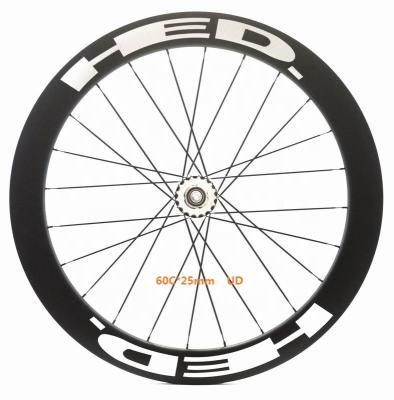 China Light Good Price Speed ​​Carbon Fiber Fixed Bike Wheels 50mmx25mm Anvil Track Bicycle Wheelset Ud Matte 12 Months Warranty for sale