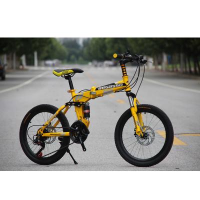 China Child Steel Bicycle Folded Mountain Bicycle Steel Frame Children Mountain Bikes Good Quality 20 Inch Carton Box Aluminum Alloy 150kg for sale