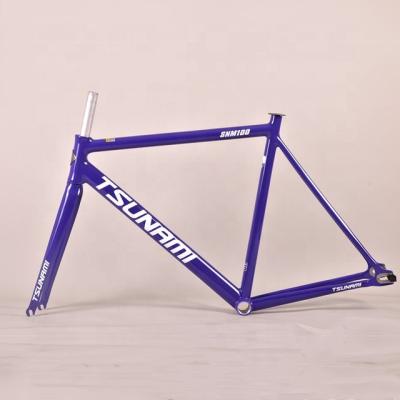 China TSUNAMI SNM100 700c Lightweight Aluminum Fixie Fixed Frame And Fork Bike Parts High Quality 55cm 49cm 52cm Bicycle Frameset for sale