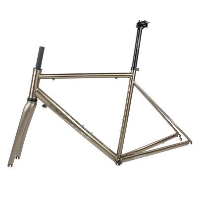 China Light weight 44 47 50 cm 4130 high quality bicycle frame City Road gravel bike frame OEM ODM gravel bike steel frame with disc brake for sale