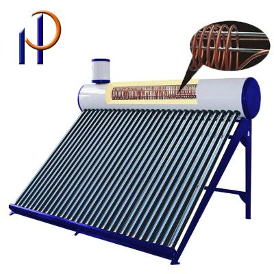 China Outdoor Easy To Install 36 Evacuated Vacuum Tube Copper Tube Copper Coil Solar Water Heater From China for sale