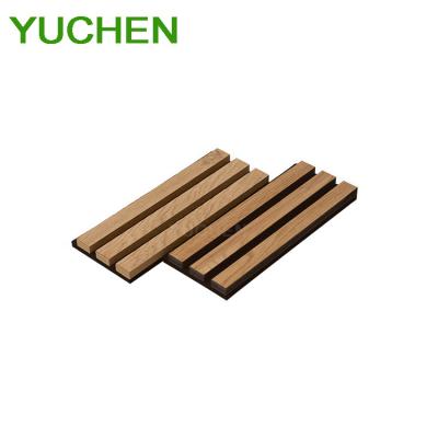 China Highly Effective Sound Absorption YUCHEN Customizable Slat Wall Panel Acoustic Panels Wall Panel Polyester Fiber PET Ceiling for sale