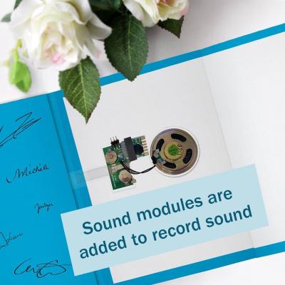 China Europe OEM/ODM Custom Printing Voice Disc Music Greeting Card for sale