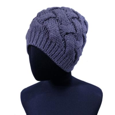 China Acrylic Wholesales Ready Boat Ladies Acrylic Cable Knit Fashion Skullcap for sale