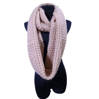 China Acrylic wool nylon wholesales ready to ship wool acrylic nylon infinity knitted scarf shawl hijab scarf for sale