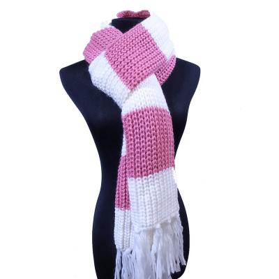 China Acrylic Wholesales Ready To Ship Fat Ladies Knit Rib Scarf for sale