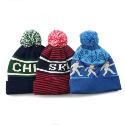 China High Quality Felt Ball COMMON Ski Knit Winter Beanie Hat for sale