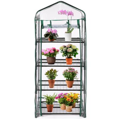 China Easily Assembled PVC Tarpaulin Home Garden Chinese Greenhouses Mini Gardening Greenhouse for sale