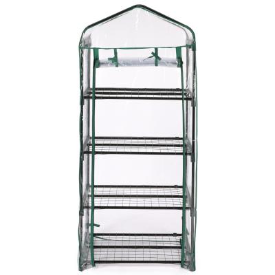 China Chinese Strong Easily Assembled Portable 4-Tier Greenhouse Shelves Home Greenhouse For Grow Hemp Plants for sale