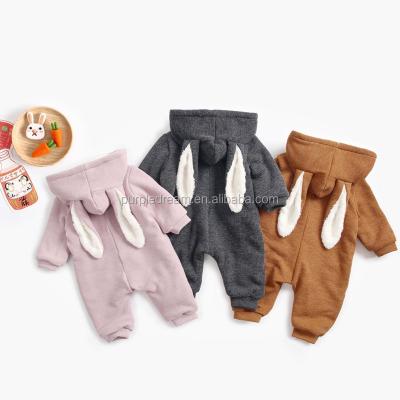 China Rabbit Shape Children's Clothing Baby Wool Rabbit Shaped Winter Long Sleeve Overalls for sale