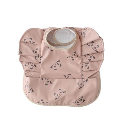 China Baby Bib Cover Washable Waterproof Breathable Kids Baby Bib Flight Sleeve Flares Short Sleeve Infant Bib for sale