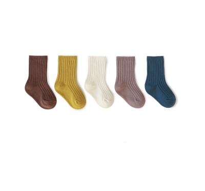 China Breathable 21 Autumn Newborn Baby Socks Children's new spring and medium tube bangs non combed cotton strangler for sale