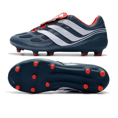 China Best Selling Men's Classic Football Rubber Boots Low Ankle Lace Up Soccer Shoes Studs FG Soccer Shoes PREDATOR ACCELERATOR FG-BLUE for sale