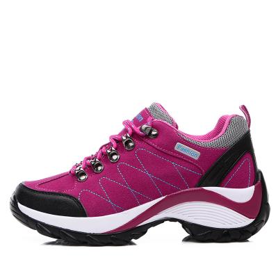 China Breathable Women's Rise Shoes With Waterproof Suede And Leather Cross Country Casual Running Shoes for sale