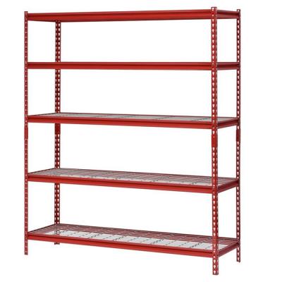 China Stocked 5-layer Metal Galvanized Steel Kitchen Boltless Racking for Kitchen Supplies for sale