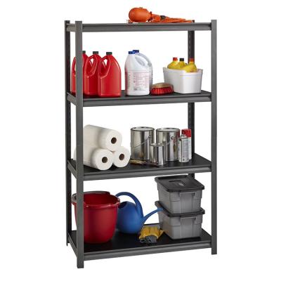 China Adjustable Steel Boltless Warehouse Rivet Shelves Garage Display Steel Storage Shelf for sale