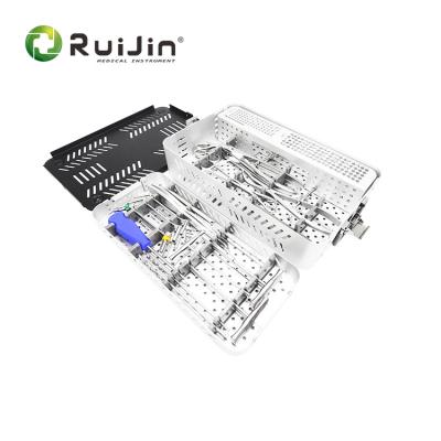 China Hoogwaardige orthopedische implantaten chirurgische endoscoop ruggengraat chirurgie onderste ledematen standaard instrumenten set Te koop