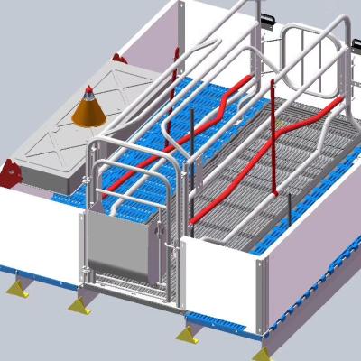 China Easily Assembled Pig Farm Equipment Galvanized Pipe Sow Gestation Crate Stall Pen Pig Gestation Crate for sale